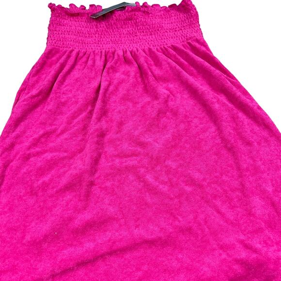 Wild Fable Women's Pink Sleeveless Smocked Terry Dress - Size Small - NWT - Picture 1 of 8